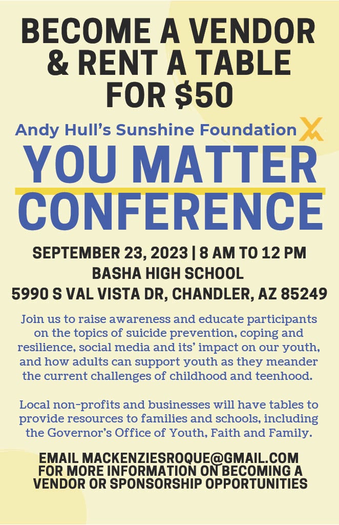 You Matter Conference Flyer for Vendors